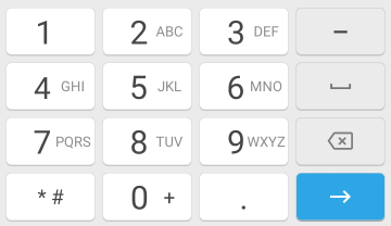 Keyboard layout (Chrome on Android) for a telephone input