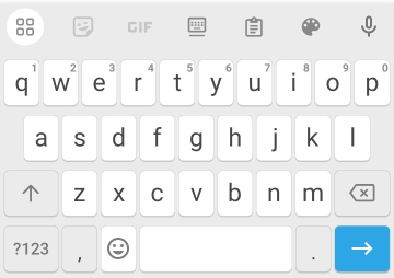 Keyboard layout (Chrome on Android) for a plain text input