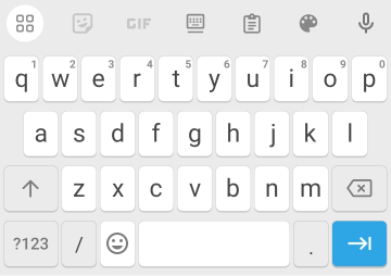Keyboard layout (Chrome on Android) for a URL input